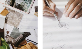 Croquis et échantillons de tissus pour la conception intérieure de l’Orient Express, illustrant le processus créatif.

Entre esquisses et matières nobles, l’Orient Express perpétue un savoir-faire artisanal et une esthétique intemporelle.