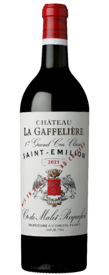 Bouteille de Château La Gaffelière 2021, 1er Grand Cru Classé de Saint-Émilion.